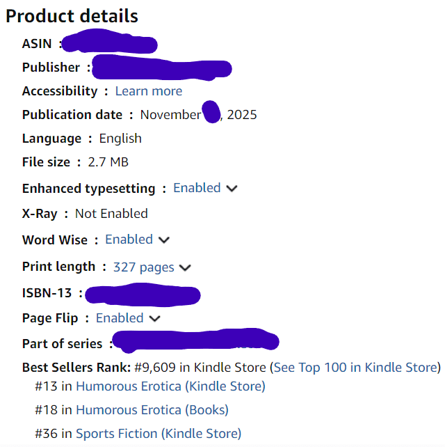 Kindle bestseller rank